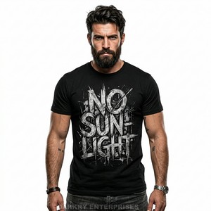 Camiseta Negra Gótica para Hombre con Gráfico de Nosferatu, Estampado de Garra de Vampiro, Estilo Vintage Personalizado, Ropa Urbana de Terror, Tops de Algodón - Product Image 4