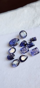 Piedras Preciosas Sueltas de Iolita Natural y Piedra del Sol al por Mayor - Multiformas Facetadas Azules y Blancas Brillantes para la Fabricación de Joyas - Product Image 5