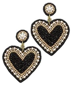 ต่างหูลูกปัดปักรูปหัวใจทำด้วยมือมีสไตล์ดีไซน์ใหม่แฟชั่นชั้นนำสำหรับผู้หญิงน่ารักและสัมผัสแฟนซี - Product Image 1