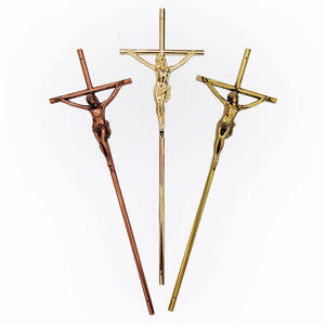 Crucifijo de metal para ataúd, cruz de Jesús para cementerio, crucifijo solar para ataúd, hecho de metal, para bendición de obispos - Product Image 6