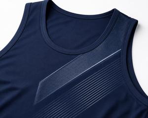 Débardeur tendance pour homme à motif géométrique, col rond, séchage rapide, en polyester, respirant, sublimé, avec faible MOQ - Product Image 6