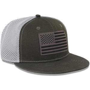 Gorras de Béisbol Personalizadas de Alta Calidad, 5 Paneles, Bordado 3D, Acrílico y Lana, Visera Plana, Cierre a Presión - Product Image 2