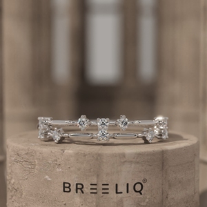 Anillo de Compromiso Apilable de Oro Sólido de 14K con Diamantes Cultivados en Laboratorio, Anillo de Clúster Moderno y Minimalista, Joyería Fina, Anillo de Bodas para Mujer - Product Image 6