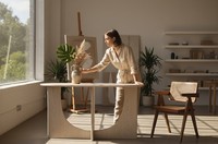 Table basse moderne pour salon, en bois d'hévéa, meubles durables pour la maison, vente en gros