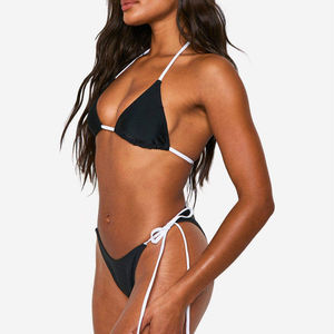 Conjunto de Bikini de 2 Piezas para Mujer, Calidad Premium, Personalizado, Suave, Transpirable, Estampado Animal, Secado Rápido, Logotipo Frontal, para Verano - Product Image 3