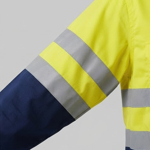High Visibility Full Sleeve Working <b>Shirt</b> Moisture Wicking Comfortable Fit Men Hi Vis Button <b>Shirts</b> For Factory <b>Worker</b> - Product Image 3
