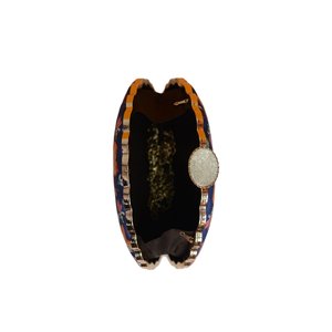 <b>Navy</b> Floral Clutch <b>Bag</b> Stylish <b>Evening</b> <b>Bag</b> for Women Formal and Festive Occasions - Product Image 3