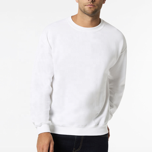 Sudadera de lana de gran tamaño Unisex de alta calidad para hombre, ropa de calle recortada con hombros caídos y patrón sólido para invierno - Product Image 2