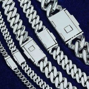 Collier Hip-Hop en Argent Sterling 925 Massif 200g avec Chaîne à Maillons en Moissanite Forme Squelette, Certifié CMA, Plaqué Or Rose, Unisexe - Product Image 3
