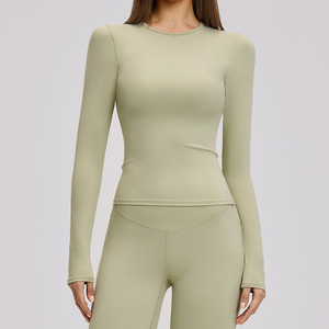 Conjunto de Yoga de 2 Piezas Personalizado para Mujer: Top Corto sin Mangas con Cuello Redondo y Pantalones de Pierna Ancha de Cintura Alta, Elásticos, de Secado Rápido, para Gimnasio, con Efecto Levanta Glúteos - Product Image 5