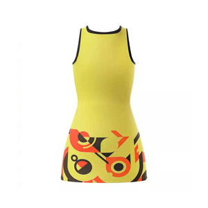 Vestido de Tenis Ajustado sin Mangas para Mujer, Color Morado Degradado, Sublimado, Absorbente de Humedad, Ropa Deportiva para Todas las Temporadas - Product Image 3