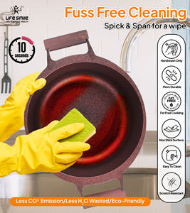 Ensemble de casseroles en granit de qualité supérieure antiadhésif avec poignées en bakélite résistantes à la chaleur, couvercles en métal économiseurs d'énergie et base compatible induction - Product Image 3