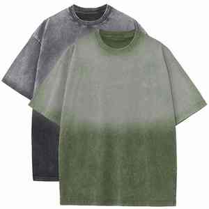 T-shirt surdimensionné personnalisé délavé à l'acide pour homme, en coton épais, style streetwear, col rond, décontracté, pour l'été et la gym, prêt pour impression DTG - Product Image 1