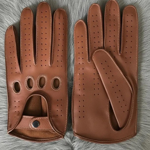 ผู้ผลิต OEM มืออาชีพ ขายส่ง รับทำโลโก้ ถุงมือขับรถกันลมสำหรับฤดูร้อน ถุงมือหนังสำหรับขับรถแข่งแบบ unisex ODM - Product Image 4