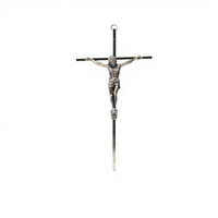 Croix de cercueil élancée en aluminium, faite à la main, écologique et moderne, pour fournitures funéraires