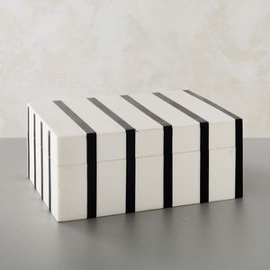 High Quality Resin Inlay Black White Wooden Storage Box Modern Jewelry Organizer Keepsake for Accessories Novelty Gifts - Product Image 2