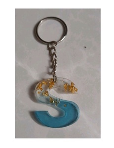 Resin handmade keychain <b>Custom</b> Letter Personalized keychain Gift Keychain Wholesale Price Handcrafted Couples Keychain - Product Image 2