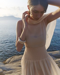 Nouvelle Collection Jupes pour Femmes Élégantes NANA SMOCKED MAXI SKIRT en Triacétate Coréen Premium, Jupes Décontractées pour Femmes ODM pour le Printemps/Été - Product Image 3