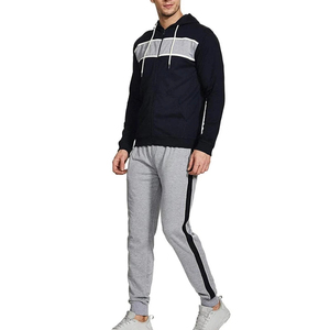 Ensemble de sport décontracté deux pièces pour homme avec logo personnalisé, sweat à capuche et pantalon de jogging évasé, ensemble de jogging d'hiver respirant - Product Image 2