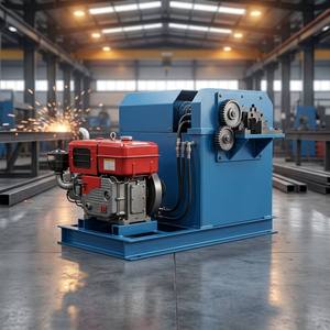 Máquina Cortadora de Barras de Acero Azul con Componente Central de Motor Rojo para Uso Industrial - Product Image 1