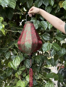 Lanterne en bambou artisanale du Vietnam, en satin, pour restaurant, fête, décoration de mariage, à suspendre, avec housse en tissu de soie DIY, colorée, vente en gros, exportation - Product Image 3