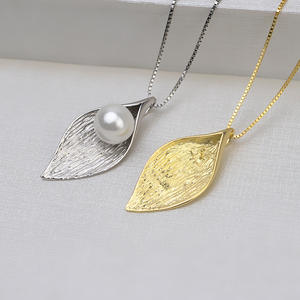 Wenchi S925 Argent Grand Pendentif Feuille d'Arbre Personnalisé, Ensemble d'Épingles d'Oreille, 6-7 Perles, Accessoires DIY, Composants Vides pour la Fabrication de Bijoux - Product Image 2