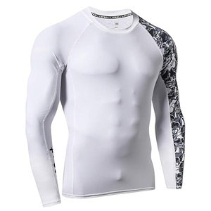 Men Long Sleeve Rash Guard <b>Compression</b> <b>Shirt</b> Graphic Print UV Protection Quick Dry Custom Logo OEM Supplier - Product Image 2