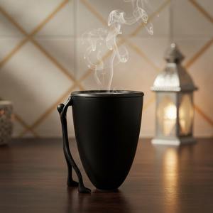 Brûleur de Bakhoor Humanoïde Créatif Moderne, Porte-Encens Métallique Style Nordique, Encensoir à Charbon d'Oud, Décoration de Luxe pour la Maison, Ornement de Bureau - Product Image 4