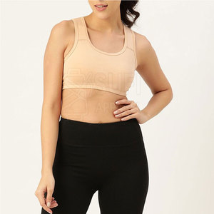 Top Deportivo Corto de Alta Sujeción, Material Spandex/Nylon, Transpirable, Sin Mangas, para Entrenamiento y Fitness de Verano - Product Image 5