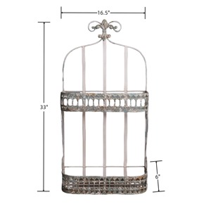 Soporte de Metal Galvanizado Vintage de Dos Niveles para Flores Artificiales, Macetero Decorativo de Escritorio, Estilo Rústico, Uso en Interiores - Product Image 3