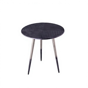 Mesa Auxiliar de Café Pequeña, Moderna, Hecha a Mano, Ligera, Decorativa, Multiusos, Mueble de Metal, Color Antiguo - Product Image 1
