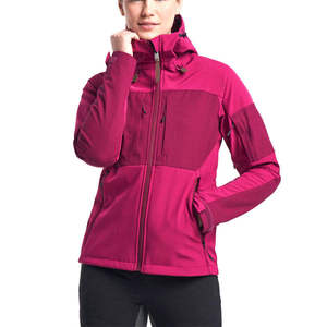 Veste coupe-vent pour femmes, imperméable, respirante, à capuche, en softshell, vêtements de sport pour femmes, veste zippée en softshell - Product Image 1