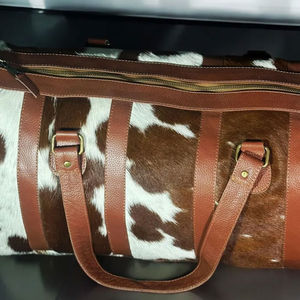 Sac de voyage en cuir de vachette, style personnalisé, sac de voyage en toile - Product Image 2