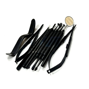 Kit d'instruments de micro-chirurgie orale dentaire de qualité supérieure, 11 pièces, en acier inoxydable allemand, finition noire, certifié CE, certifié MOL - Product Image 4