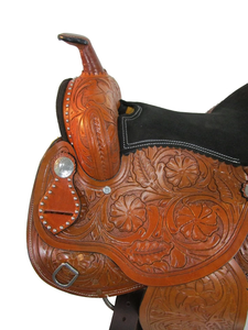 Selle de cheval western en cuir de qualité supérieure, directement de l'usine, équipement professionnel pour l'équitation en ranch et sur sentier, fabricant et fournisseur exportateur - Product Image 6