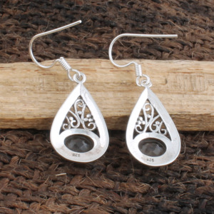 Boucles d'oreilles en Citrine Naturelle en Gros, Argent Sterling 925, Pierre de Naissance de Novembre, Bijoux Fins pour Femmes, Prix d'Usine - Product Image 6