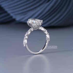 Marquise Pear & Round Lab Grown Diamond <b>Ring</b> S925 <b>Silver</b> White Metal Luxury 9 Piece 5.13ct EF Clarity <b>Statement</b> <b>Ring</b> for Women - Product Image 4