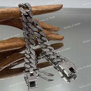 สร้อยข้อมือเงินแท้ 925 ชุบเงิน ประดับเพชรโมอิสซาไนต์ ดีไซน์คิวบัน หรูหรา สไตล์ฮิปฮอป - Product Image 3