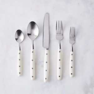 Ensemble de couverts en métal inoxydable antirouille, pour cuisine, maison, restaurant, camping en plein air, repas, bords lisses et durables - Product Image 1