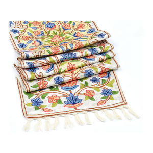 Chemin de Table en pur coton flammé pour les mariages, certifié OEKO TEX, abordable, élégant et quotidien. - Product Image 1