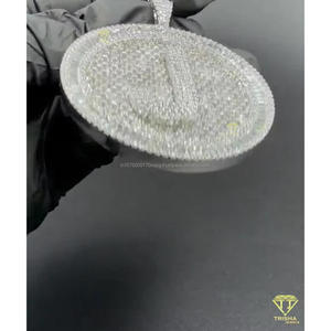 จี้ตัวอักษรพรีเมียมประดับเพชรโมอิสซาไนต์ VVS พร้อมเคลือบเงินแท้ 925 - Product Image 2