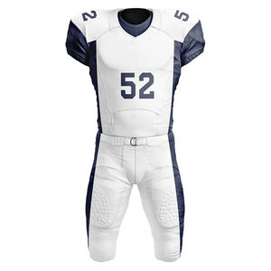 Uniforme de football américain unisexe de qualité supérieure, design optimal, manches courtes, respirant, imprimé, évacuation de l'humidité, nom d'équipe personnalisé - Product Image 1