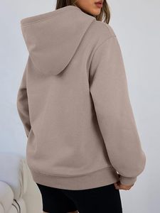 Sweat-shirt à capuche coupe classique, couleur unie, en molleton, pull décontracté unisexe, vêtement d'hiver, 100% coton, séchage rapide, respirant - Product Image 5