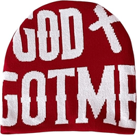 Bonnet d'hiver personnalisé OEM de style Y2K en jacquard avec impression de logo et de lettre pour la plage et les voyages