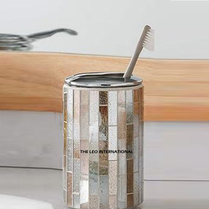 Portaescobillas de Madera con Base de Acero Inoxidable, Forma Redonda, Color Marrón, Estilo Elegante, Gran Venta, Máxima Calidad - Product Image 2