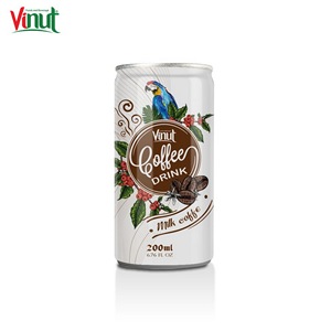 Bebida de Café Helado Blanco Tropical en Lata de Aluminio de 200 ml, 24 Latas, Sin Azúcar, Bebida VINUT para Venta al por Mayor, OEM, ODM, Marca Privada - Product Image 1