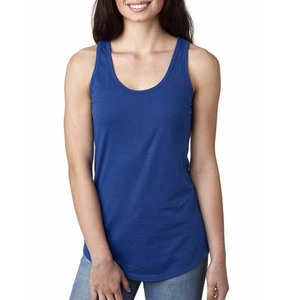 Next Level Women's Hip Hop Racerback Tank Top Red Breathable Eco-Friendly Front Logo Fitness Yoga Wear Organic Cotton - Product Image 3