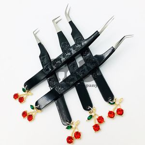 Pinzas Profesionales para Extensión de Pestañas, Nuevas, Color Dorado, de Alta Calidad, Punta Fina, Acero Inoxidable, Duraderas, Antimagnéticas, con Logotipo de Espejo - Product Image 4