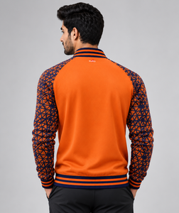 Men Sublimation Varsity Jacket Full <b>Dye</b> Sublimated Baseball Jacket with Premium Polyester Fabric Ribbed Collar Varsity Jacket - Product Image 2