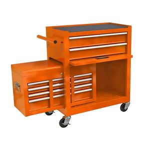 High Capacity 8-Drawer Rolling Tool <b>Chest</b> with Wheels ORANGE-Convenient Tool <b>Storage</b> Cabinet - Product Image 4